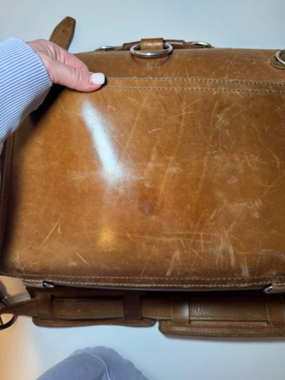Saddleback Leather Co Briefcase Messenger Bag Brown Full Grain 14